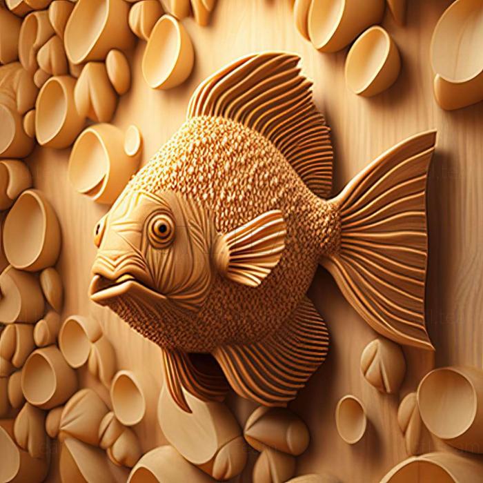 3D модель Рибка помпон (STL)